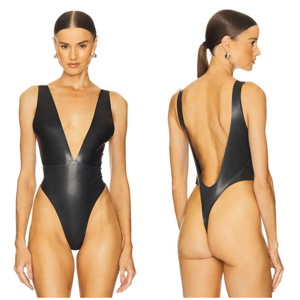 BLUEBELLA Latex Bodysuit in Black Size M